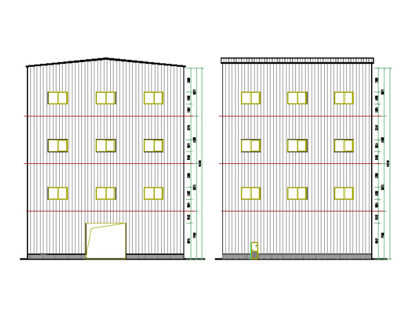 搅拌楼封闭项目-门式钢架